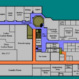 Paradise Pier Hotel - 2nd Floor Layout